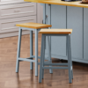 K&K Solid Wood Bar Stools 25.6" Tall Set of 2 Bar Chairs, Kitchen Counter Stools with Footrests, Farmhouse Stools for Dining Room, Kitchen, Counter - Image 2