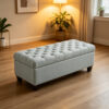 50.25" Storage Ottoman Bench - baby Blue Storage Bench End of Bed with Safety Hinges, Footrest Stool for Living, Dining Room, Entryway and Hallway