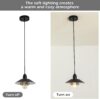 Farmhouse Vintage Pendant Light Black Fixture Pendant Lights with Spring Frame Adjustable Metal Hanging Lamp for Kitchen Island Dining Room Bedroom Living Room Barn Entryy, E26 - Image 9