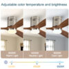 52 Inch Ceiling Fan with Light, 3 Light Walnut Solid Wood Blades,Remote Control,6-speed Reversible DC Motor for Bed Room,Dining Room,Living Room. - Image 7