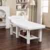 Spa Salon Massage Table with Bottom Storage, Adjustable Backrest (0-15°) & Detachable Headrest, High-Resiliency Waterproof Cushion, Heavy-Duty Steel Frame with Corner Protectors, 330 lbs Capacity – Bl - Image 10