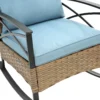 3pcs rocking rattan set wholesale leisure chair outdoor rattan rocking chair set grey - Image 15