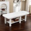 Spa Salon Massage Table with Bottom Storage, Adjustable Backrest (0-15°) & Detachable Headrest, High-Resiliency Waterproof Cushion, Heavy-Duty Steel Frame with Corner Protectors, 330 lbs Capacity – Bl - Image 19