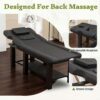 Spa Salon Massage Table with Bottom Storage, Adjustable Backrest (0-15°) & Detachable Headrest, High-Resiliency Waterproof Cushion, Heavy-Duty Steel Frame with Corner Protectors, 330 lbs Capacity – Bl - Image 2