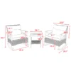 3pcs rocking rattan set wholesale leisure chair outdoor rattan rocking chair set grey - Image 9