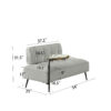 54-Inch Modern Two-Seater Velvet Sofa with Backrest & 360° Rotating Side Table – Entryway Ottoman, Multi-Use Bench, Office Desk and Chair Set, Space-Saving Design for Living Room, Bedroom, Apartment - Image 20
