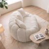 Floral-shaped sofa, ultra-soft faux fur sofa, large living room two-seater sofa, Gray, two-person style - Image 5