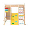 9-in-1 Foldable Kids Climbing Frame & Slide, Wooden Toddler Playground with Swing, Monkey Bars, Climbing Rock, Abacus Game – Indoor Outdoor Playset for Ages 3+, Natural Wood, 176LBS Capacity - Image 14