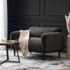 Loveseat Sofa - 50"Dark Gray Upholstered 2-Seater with Black Legs, Comfortable & Stylish for Living Room, Office, or Reading Nook - Image 8