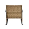 3pcs rocking rattan set wholesale leisure chair outdoor rattan rocking chair set grey - Image 2