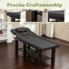 Spa Salon Massage Table with Bottom Storage, Adjustable Backrest (0-15°) & Detachable Headrest, High-Resiliency Waterproof Cushion, Heavy-Duty Steel Frame with Corner Protectors, 330 lbs Capacity – Bl - Image 9