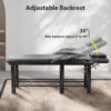 Professional Black Beauty Bed with Removable Headrest & Breast Cushions, Armrests and Storage Shelf for Massage, Facial, Tattoo & Spa - Image 13