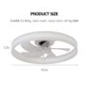 20" Flush Mount Ceiling Fans with Lights and Remote, 3000K-6000K Dimmable LED Fandelier Low Profile Chandelier Ceiling Fan for Bedroom Living Room, White - Image 8