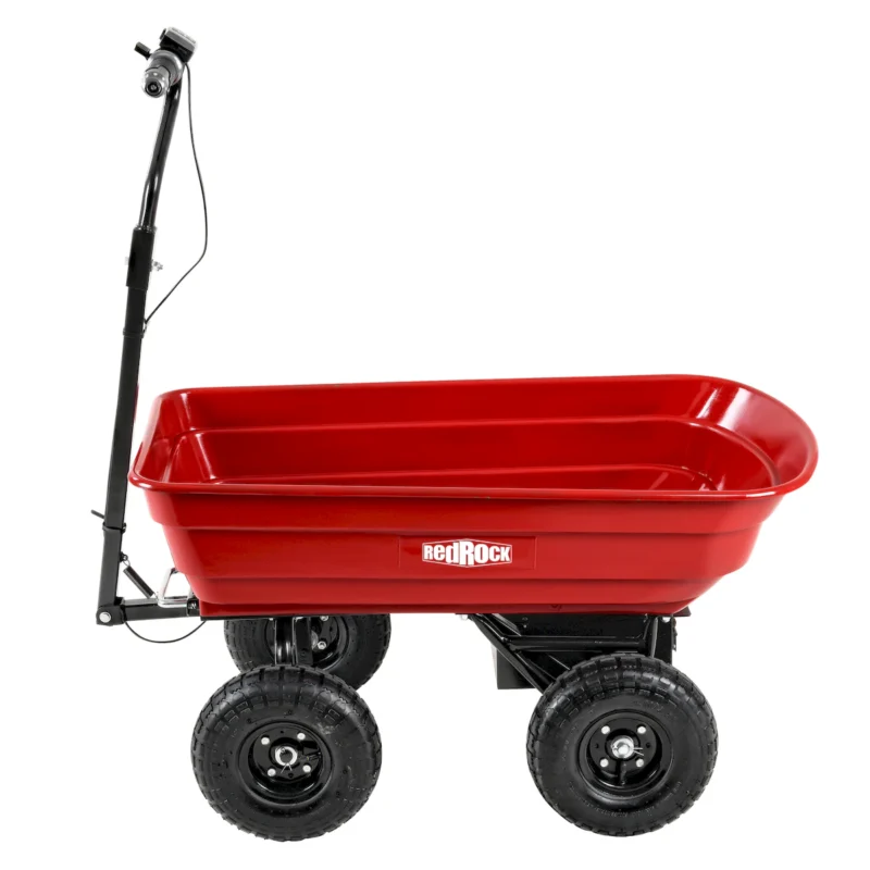 Four-wheeled electric cart 24V 180W lead-acid battery 264 lbs (120 kg) electric one-wheeled wheelbarrow 75L electric garden cart plastic pot capacity 2.6 cu.ft. wheelbarrow electric wheelbarrow - Image 10