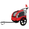 2-in-1 Double 2 Seat with 5-point safety harnesses Bicycle Bike Trailer Jogger Stroller for Kids Children Foldable Collapsible w/Pivot Front Wheel, Storage Bag - Image 11