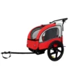 2-in-1 Double 2 Seat with 5-point safety harnesses Bicycle Bike Trailer Jogger Stroller for Kids Children Foldable Collapsible w/Pivot Front Wheel, Storage Bag - Image 5