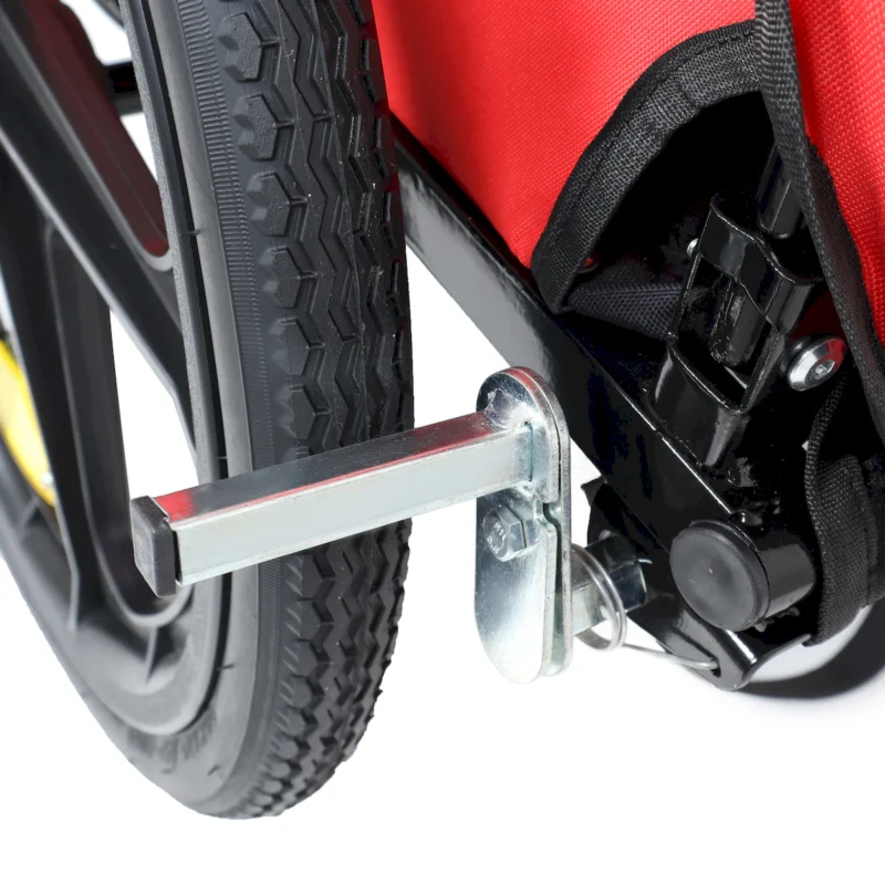 2-in-1 Double 2 Seat with 5-point safety harnesses Bicycle Bike Trailer Jogger Stroller for Kids Children Foldable Collapsible w/Pivot Front Wheel, Storage Bag - Image 9