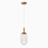 Modern Style Pendant Lamp - Bronze and Clear 110-120V Bedside Lamp Bedroom/Living Room Ceiling Light - Image 8