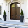 22"Tall Planter Set of 2, Outdoor＆Indoor Black Planter Pots, High Front Porch Planter Pots with Drainage Holes＆Water Level Monitor＆Inner Bucket, Automatic Watering, Black - Image 2