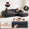 104" Boneless sofa,Sectional Compressed Couch with Chaise, Deep Seat Modular Sectional Sofa Chenille Memory Foam Sofa Boneless Couches for Living Room Bedroom, No Assembly Required - Image 14
