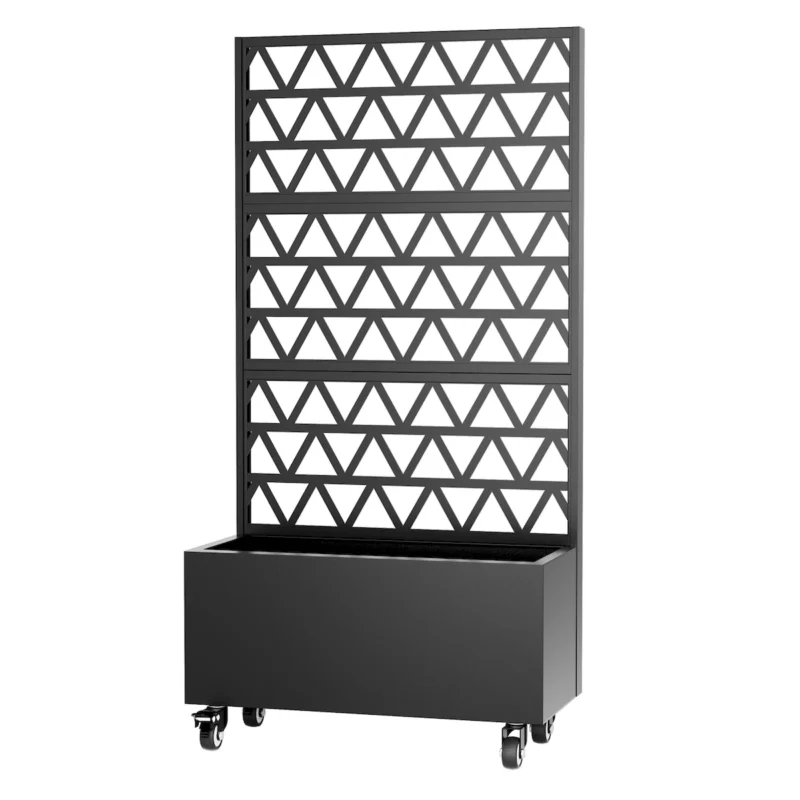 Metal Planter Box with Trellis Raised Garden Bed - 72.05"x35.83"x16.14", Trellis Privacy Screen for Climbing Plants, Vegetables, Vines(Assembly Required) - Image 5