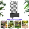 Metal Planter Box with Trellis Raised Garden Bed - 72.05"x35.83"x16.14", Trellis Privacy Screen for Climbing Plants, Vegetables, Vines(Assembly Required) - Image 7