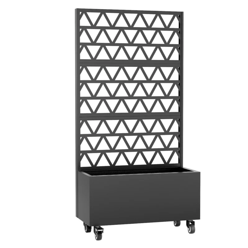Metal Planter Box with Trellis Raised Garden Bed - 72.05"x35.83"x16.14", Trellis Privacy Screen for Climbing Plants, Vegetables, Vines(Assembly Required) - Image 8