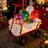 Wooden carriage + four-wheel design, Load-bearing capacity: 260LBS,Children's outdoor stroller, bringing joy to childhood outdoors - Image 11