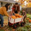 Wooden carriage + four-wheel design, Load-bearing capacity: 260LBS,Children's outdoor stroller, bringing joy to childhood outdoors - Image 13