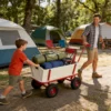 Wooden carriage + four-wheel design, Load-bearing capacity: 260LBS,Children's outdoor stroller, bringing joy to childhood outdoors - Image 15