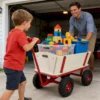 Wooden carriage + four-wheel design, Load-bearing capacity: 260LBS,Children's outdoor stroller, bringing joy to childhood outdoors - Image 18