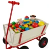 Wooden carriage + four-wheel design, Load-bearing capacity: 260LBS,Children's outdoor stroller, bringing joy to childhood outdoors - Image 5