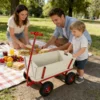 Wooden carriage + four-wheel design, Load-bearing capacity: 260LBS,Children's outdoor stroller, bringing joy to childhood outdoors - Image 7