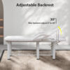 Professional Black Beauty Bed with Removable Headrest & Breast Cushions, Armrests and Storage Shelf for Massage, Facial, Tattoo & Spa - Image 4