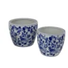 Garden Planter Set of 3, Classical Ceramic Blue White Floral Pattern - Image 4
