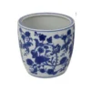 Garden Planter Set of 3, Classical Ceramic Blue White Floral Pattern - Image 5