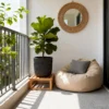 Large Round Planters Set of 2 (15.75"x14.96" & 12.2" x13.39'') - Lightweight Magnesium Oxide Plant Pot with Texture -Concrete Planter Pots with Drainage Hole – Indoor & Outdoor Use - Image 8