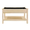 Raised Garden Bed 48x23x31.1-inch Elevated Wood Planter with Water Collection Tray, Storage Shelf, Protective Liner - Image 2