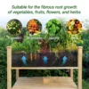 Raised Garden Bed 48x23x31.1-inch Elevated Wood Planter with Water Collection Tray, Storage Shelf, Protective Liner - Image 10