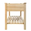Raised Garden Bed 48x23x31.1-inch Elevated Wood Planter with Water Collection Tray, Storage Shelf, Protective Liner - Image 6