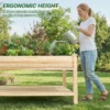 Raised Garden Bed 48x23x31.1-inch Elevated Wood Planter with Water Collection Tray, Storage Shelf, Protective Liner - Image 8