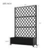 Metal Raised Garden Bed with Wheels and Trellis,73"x47"x16" Planter Box for Climbing Plants, Vegetables & Vines, Features Privacy Screen and Drainage Holes - Image 2