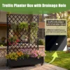 Metal Raised Garden Bed with Wheels and Trellis,73"x47"x16" Planter Box for Climbing Plants, Vegetables & Vines, Features Privacy Screen and Drainage Holes - Image 3