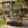 Metal Raised Garden Bed with Wheels and Trellis,73"x47"x16" Planter Box for Climbing Plants, Vegetables & Vines, Features Privacy Screen and Drainage Holes - Image 5