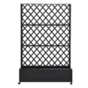 Metal Raised Garden Bed with Wheels and Trellis,73"x47"x16" Planter Box for Climbing Plants, Vegetables & Vines, Features Privacy Screen and Drainage Holes - Image 6