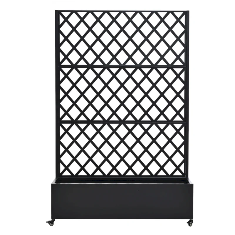 Metal Raised Garden Bed with Wheels and Trellis,73"x47"x16" Planter Box for Climbing Plants, Vegetables & Vines, Features Privacy Screen and Drainage Holes - Image 6