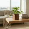 Round Strata Planter SM - Dark Brown - Image 4