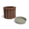 Round Strata Planter SM - Dark Brown - Image 5