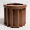 Round Strata Planter SM - Dark Brown - Image 7