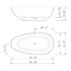 65 inch freestanding solid surface soaking bathtub for bathroom - Image 8